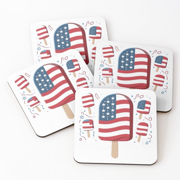 Item preview, Funny 4th of July USA Popsicle Ice Cream American Flag Women designed and sold by SztylishDesigns.