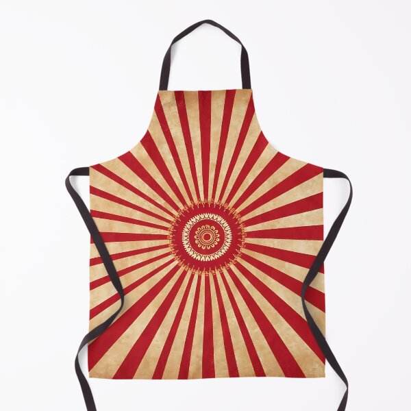 Aperçu de l'œuvre Vintage Red & White Sunburst on Textured Brown créée et vendue par PrintableByZaah.