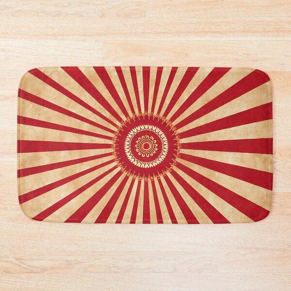 Item preview, Vintage Red & White Sunburst on Textured Brown designed and sold by PrintableByZaah.