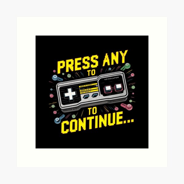 Item preview, Classic gaming console: Press any key to continue  designed and sold by Ajax90.