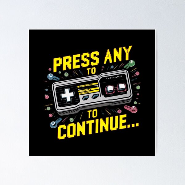 Item preview, Classic gaming console: Press any key to continue  designed and sold by Ajax90.