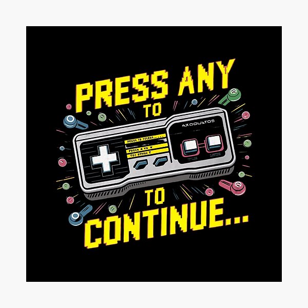 Item preview, Classic gaming console: Press any key to continue  designed and sold by Ajax90.