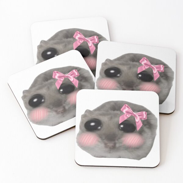 Item preview, Sad hamster blushing coquette designed and sold by SillyLittleSnek.