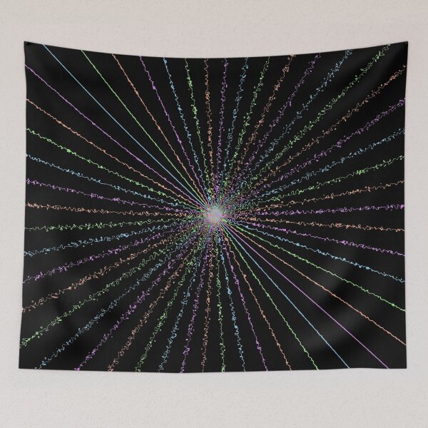Item preview, Colorful Ripple Abstract Sun Rays Burst Rainbow designed and sold by EvergreenMotifs.