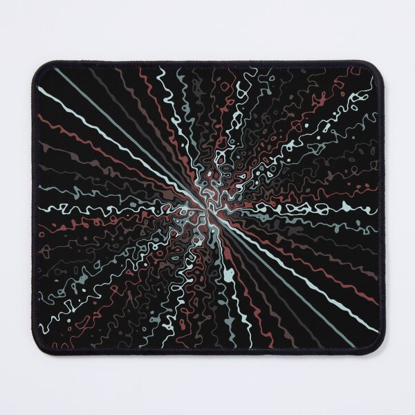 Item preview, Colorful Ripple Abstract Sun Rays Burst Black Clay designed and sold by EvergreenMotifs.