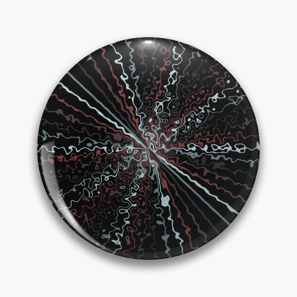 Item preview, Colorful Ripple Abstract Sun Rays Burst Black Clay designed and sold by EvergreenMotifs.