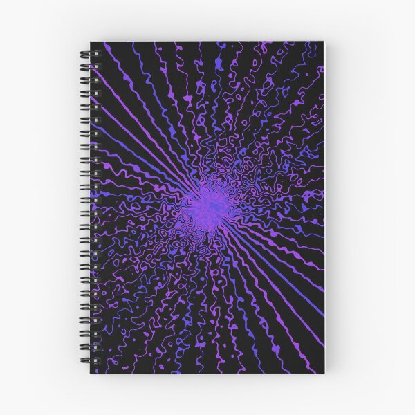Item preview, Colorful Ripple Abstract Sun Rays Burst Black Blurple designed and sold by EvergreenMotifs.