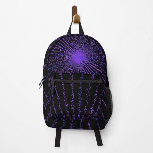 Item preview, Colorful Ripple Abstract Sun Rays Burst Black Blurple designed and sold by EvergreenMotifs.