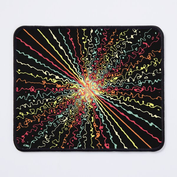 Item preview, Colorful Ripple Abstract Sun Rays Burst Black Sunrise designed and sold by EvergreenMotifs.