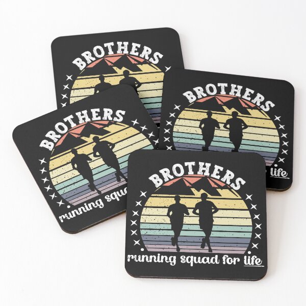 Item preview, Vintage Sunset Brothers Running Squad| Brothers Matching Shirts - Black designed and sold by PearlMoonGrapes.