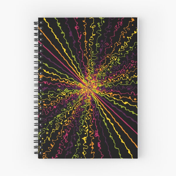Item preview, Colorful Ripple Abstract Sun Rays Burst Black designed and sold by EvergreenMotifs.