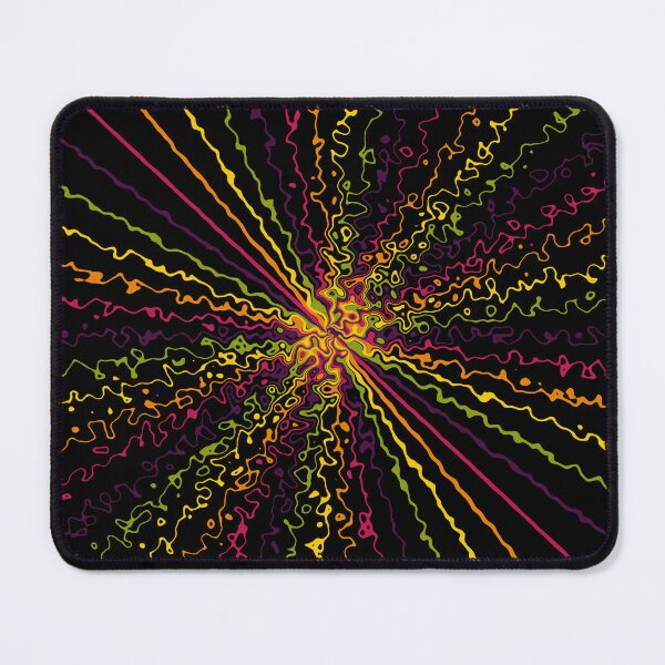 Item preview, Colorful Ripple Abstract Sun Rays Burst Black designed and sold by EvergreenMotifs.