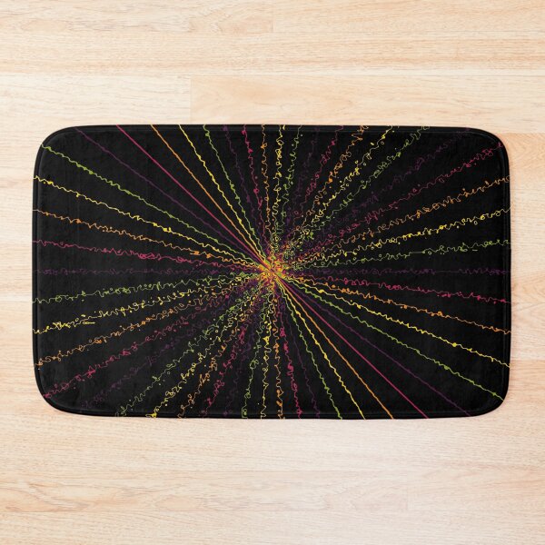 Item preview, Colorful Ripple Abstract Sun Rays Burst Black designed and sold by EvergreenMotifs.