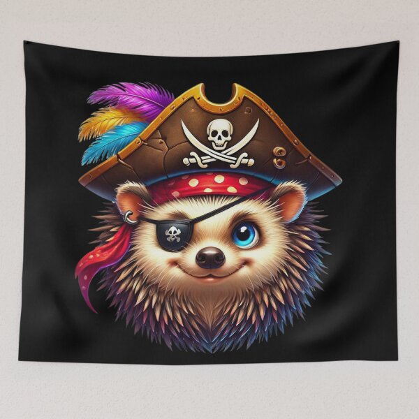 Item preview, The Charming Pirate Hedgehog - Adventurer of the Enchanted Islands designed and sold by AmigoVerse.