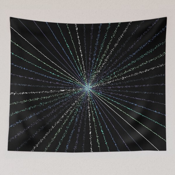 Item preview, Colorful Ripple Abstract Sun Rays Burst Cool Colors designed and sold by EvergreenMotifs.