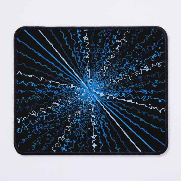 Item preview, Colorful Ripple Abstract Sun Rays Burst Blue Spectrum designed and sold by EvergreenMotifs.