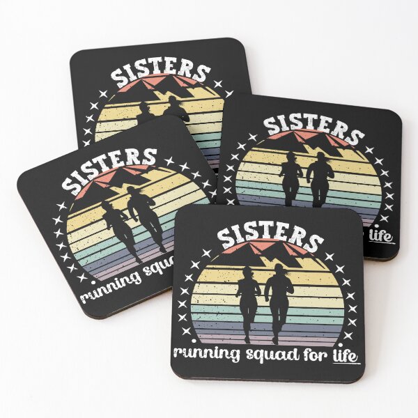 Item preview, Vintage Sunset Sisters Running Squad| Sisters Matching Shirts - Black designed and sold by PearlMoonGrapes.