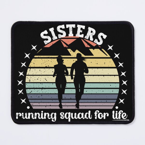 Item preview, Vintage Sunset Sisters Running Squad| Sisters Matching Shirts - Black designed and sold by PearlMoonGrapes.