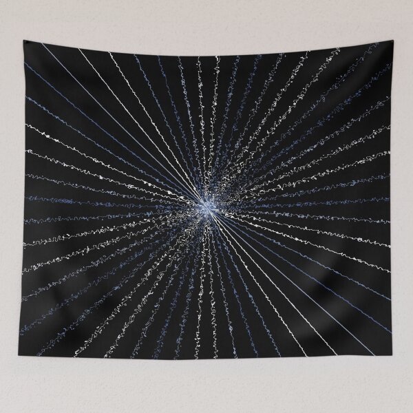 Item preview, Colorful Ripple Abstract Sun Rays Burst Arctic Blue designed and sold by EvergreenMotifs.