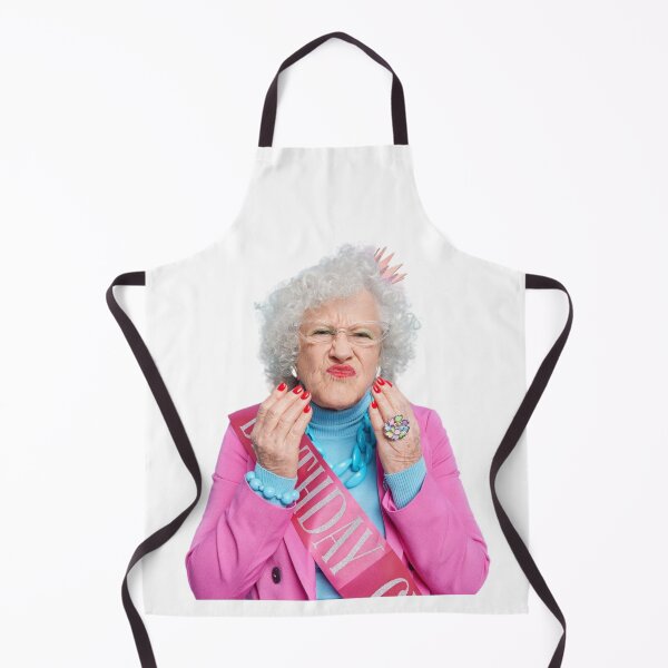 Item preview, Old grey haired woman celebrating birthday pouting designed and sold by Estalon.