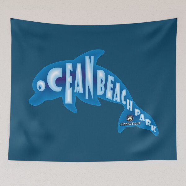 Item preview, Ocean Beach Park Connecticut lettering dolphin designed and sold by studioss76.