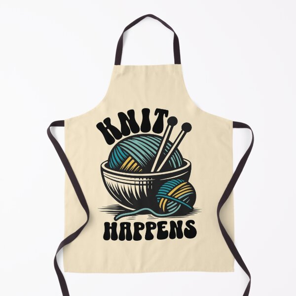 Item preview, Knit happens - funny knitting joke designed and sold by EvergreenWhimsy.