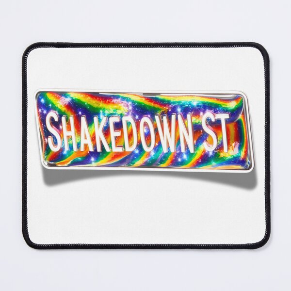 Item preview, SHAKEDOWN ST. Psychedelic Funky Fun Grateful Glitter Lot Hippie Tour Street Sign for Dead Heads designed and sold by BadassBazaar.