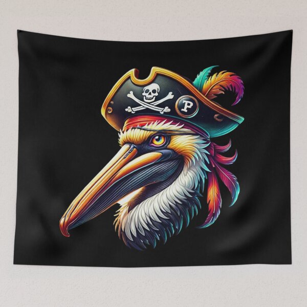Item preview, Daring Pirate Pelican - Captain of the Tropical Seas designed and sold by AmigosFurEver.