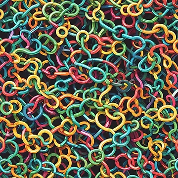 Artwork thumbnail, Abstract Colorful Chain Pattern by calibrit