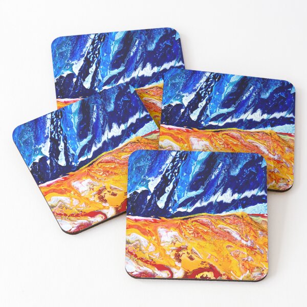 Item preview, Acrylic Pour: Aqua Flames designed and sold by Highlandkings.