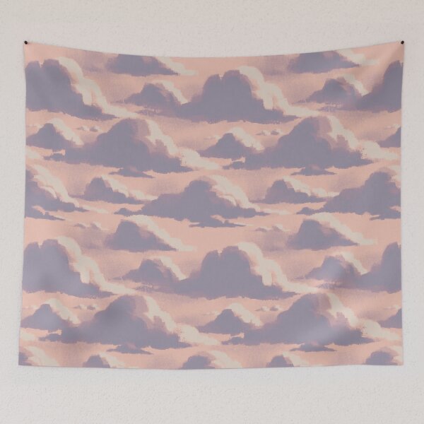 Aperçu de l'œuvre Cloudscape 1 Rose tendre créée et vendue par knitetgantt.