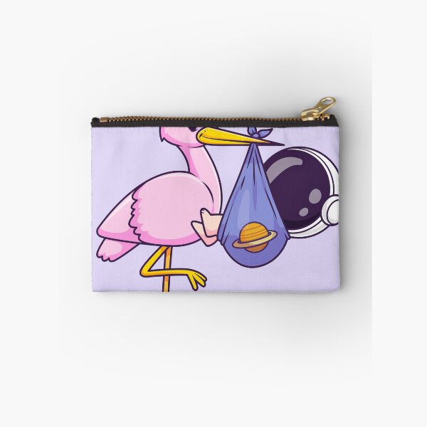 Item preview, Cute Flamingo Bird Bringing Baby Astronaut Cartoon Vector Icon" designed and sold by hjian8219.