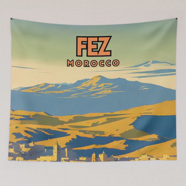 Item preview, Fez Morocco Traditional Travel Art Poster designed and sold by ZionPosteria.