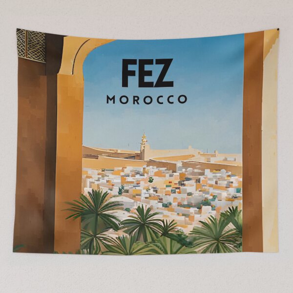 Item preview, Fez Morocco Traditional Travel Art designed and sold by ZionPosteria.