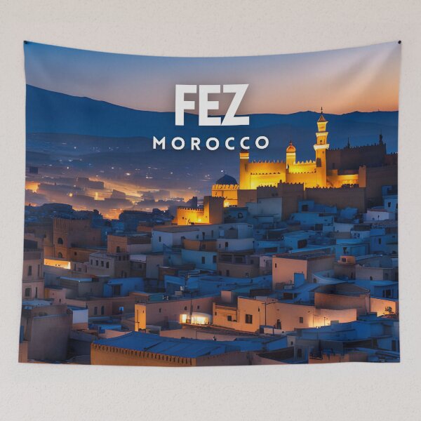 Item preview, Fez Morocco Traditional Travel Poster designed and sold by ZionPosteria.