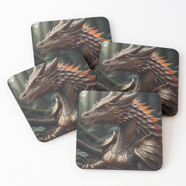 Item preview, Bronze Armored Guardian Dragon Of The Enchanted Forest designed and sold by EnchantedVista.