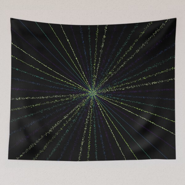 Item preview, Colorful Ripple Abstract Sun Rays Burst Calming Palette designed and sold by EvergreenMotifs.