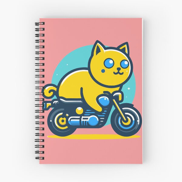 Item preview, Yellow Cat rides a Motocycle designed and sold by Visual-Universe.