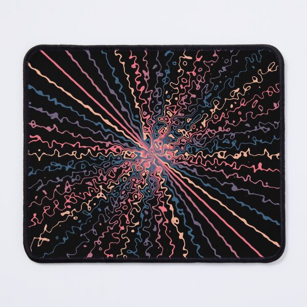 Item preview, Colorful Ripple Abstract Sun Rays Burst Cursive Rainbow designed and sold by EvergreenMotifs.