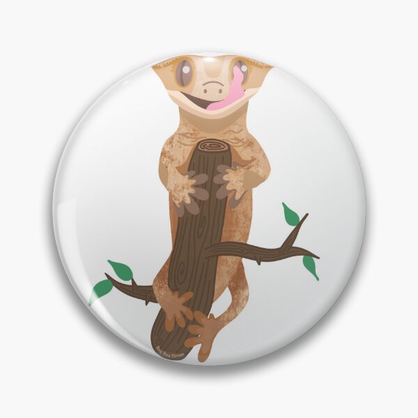 Item preview, Crested Gecko on a Tree Branch designed and sold by RugBugCircus.