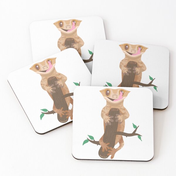 Item preview, Crested Gecko on a Tree Branch designed and sold by RugBugCircus.