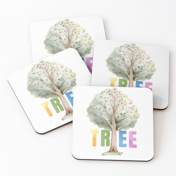 Item preview, Single Tree Watercolor Typography designed and sold by happyandbubbly.