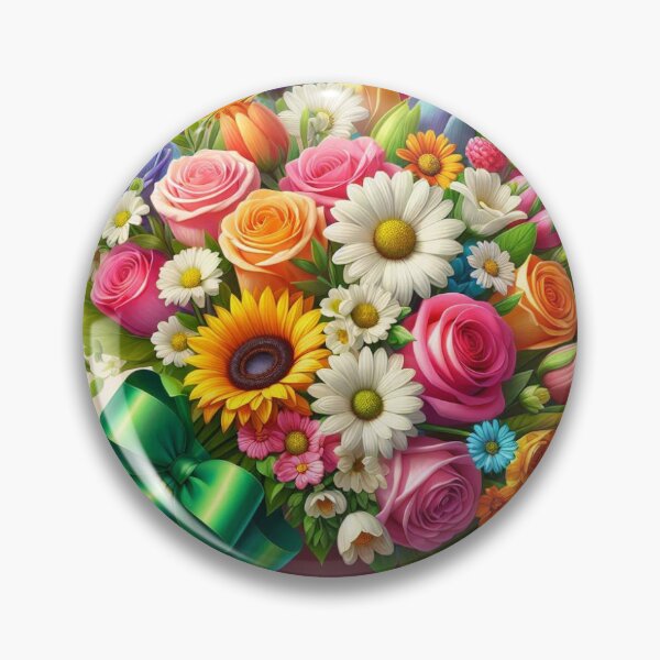 Aperçu de l'œuvre Floral arc-en-ciel créée et vendue par Brochamorocha.