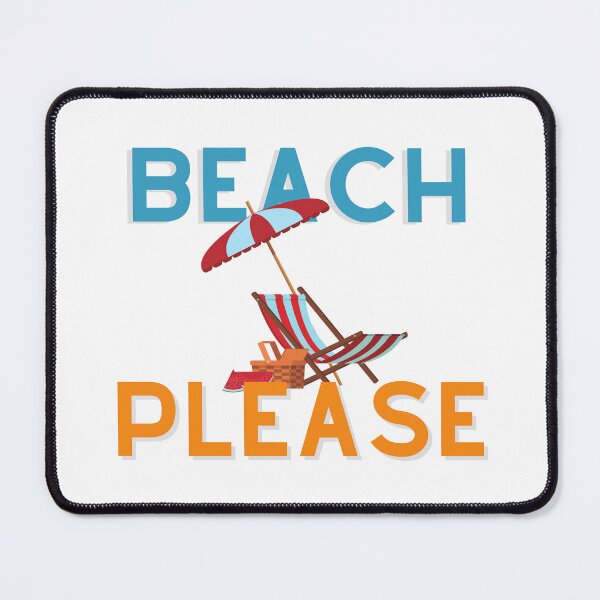 Item preview, Beach Please! Beachy chair and umbrella design designed and sold by caFUNated.