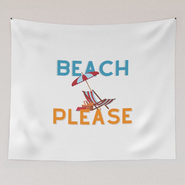Item preview, Beach Please! Beachy chair and umbrella design designed and sold by caFUNated.
