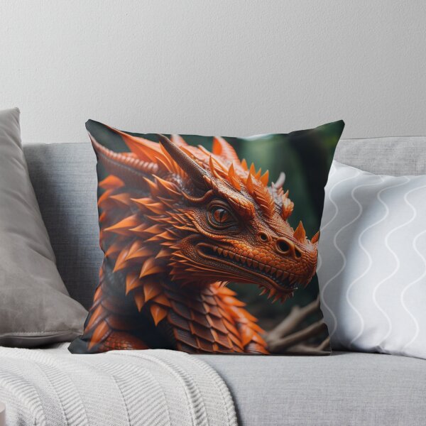 Item preview, Amber Blaze Dragon With Piercing Eyes In Enchanted Forest designed and sold by EnchantedVista.