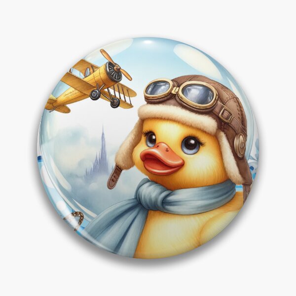 Item preview, Aviator Duck in Bubble Wonderland designed and sold by Sillytoe.