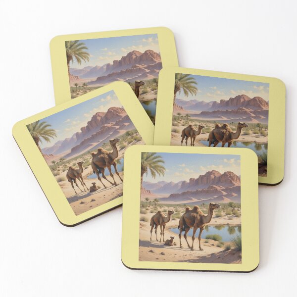 Item preview, Desert landscape with camels designed and sold by seahorse crossing.
