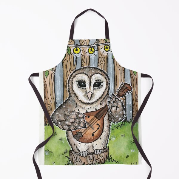 Item preview, Folk Friends Mandolin Owl designed and sold by KCIllustrates.