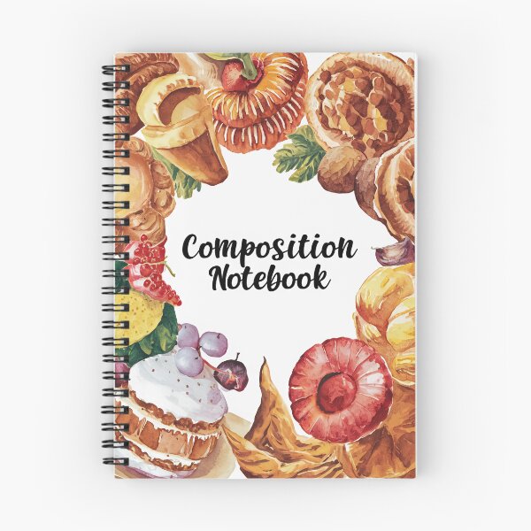 Item preview, Bakery Watercolor Vintage Spiral Notebook designed and sold by TK Art1989.